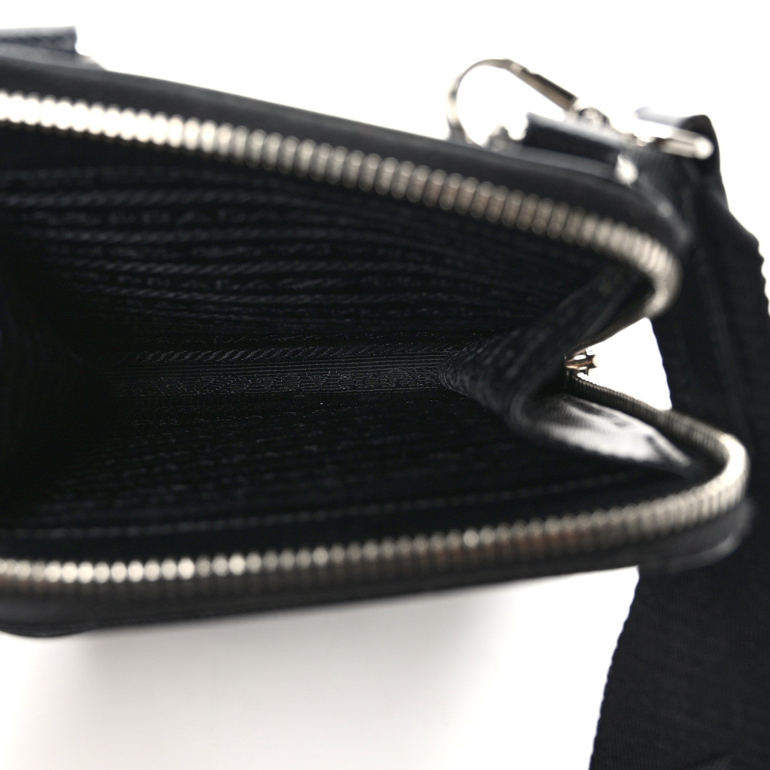 Prada Saffiano Phone Crossbody Pouch Black 5 of 11