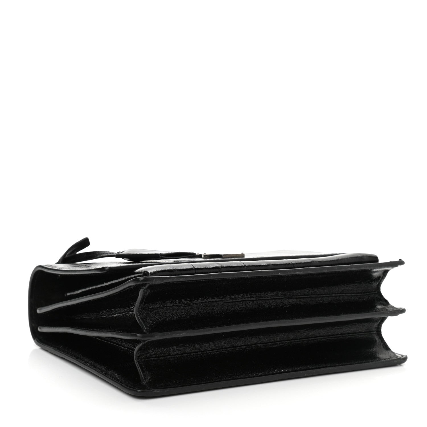 Saint Laurent Glossy Eelskin Medium Monogram Sunset Black 4 of 10