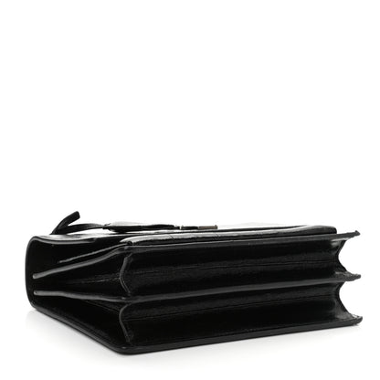 Saint Laurent Glossy Eelskin Medium Monogram Sunset Black 4 of 10