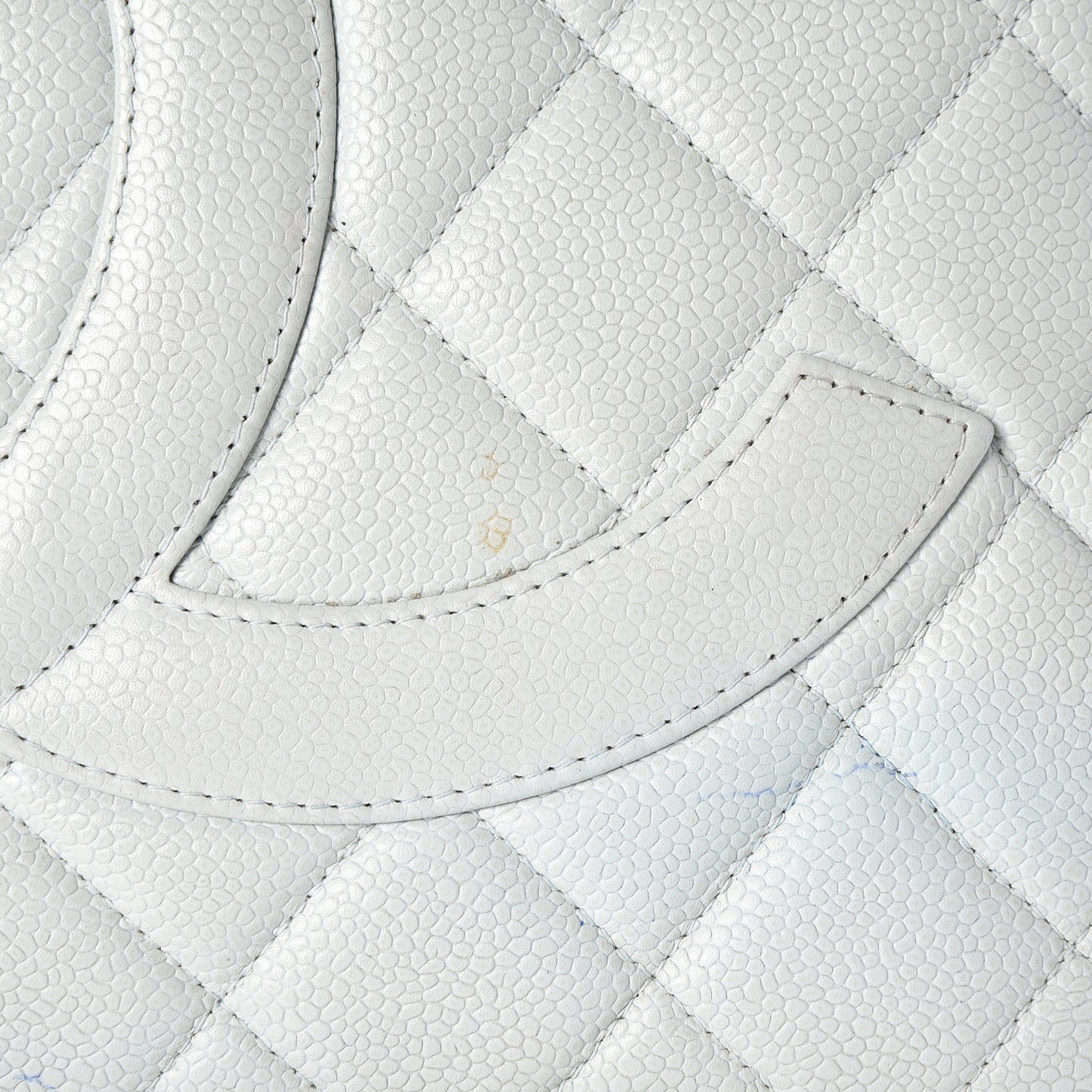 Caviar Quilted Medallion Tote Light Blue