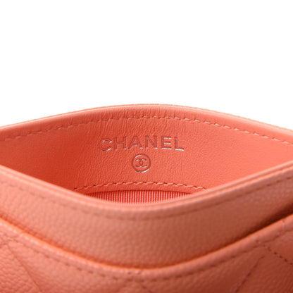 Chanel Caviar Quilted Card Holder Coral 5 of 8
