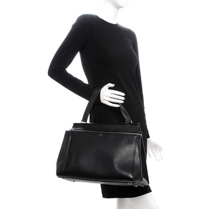 Celine Supple Calfskin Medium Edge Shoulder Bag Black 2 of 20
