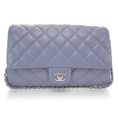 Chanel Lambskin Quilted Clutch Bag Lavender 12C 1 of 9