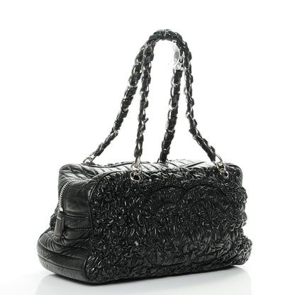 Chanel Lambskin Astrakhan Bowler Black 2 of 12