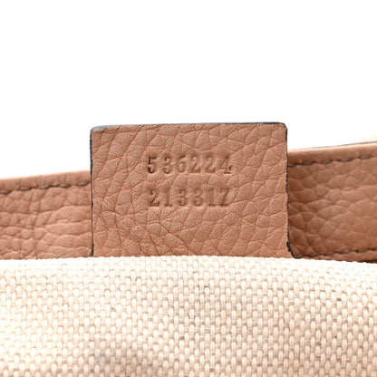 Gucci Pebbled Calfskin Medium Soho Flap Crossbody Camelia 7 of 10