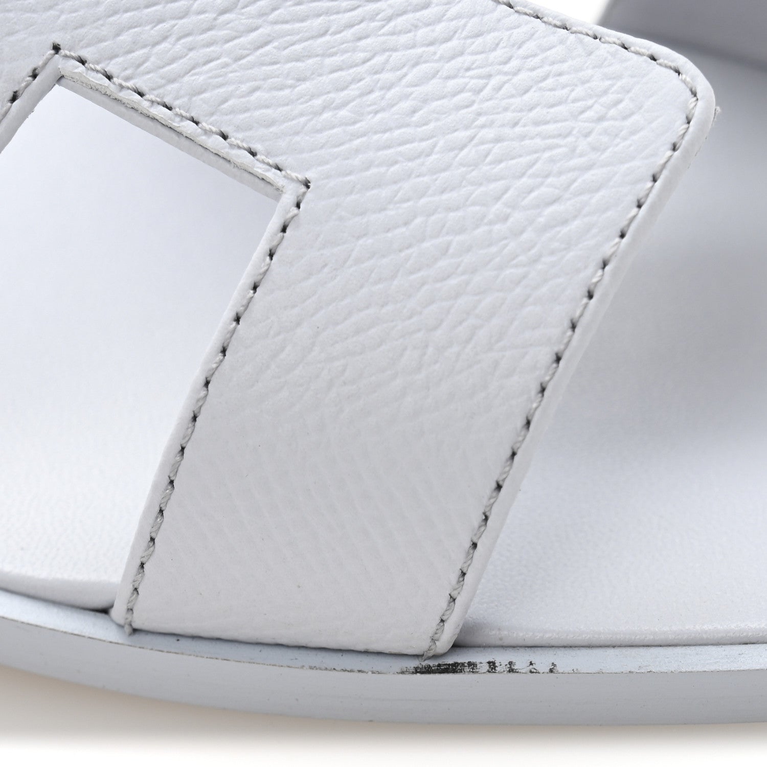 Hermes Epsom Oran Sandals 39.5 Bleu Glacier 10 of 11