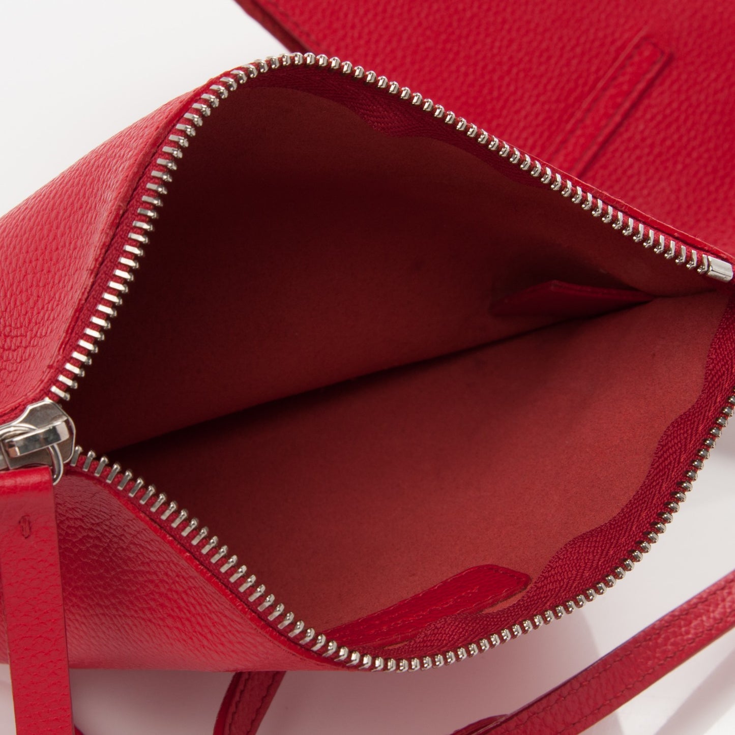 Grained Calfskin Skull Open Shopper Tote Red