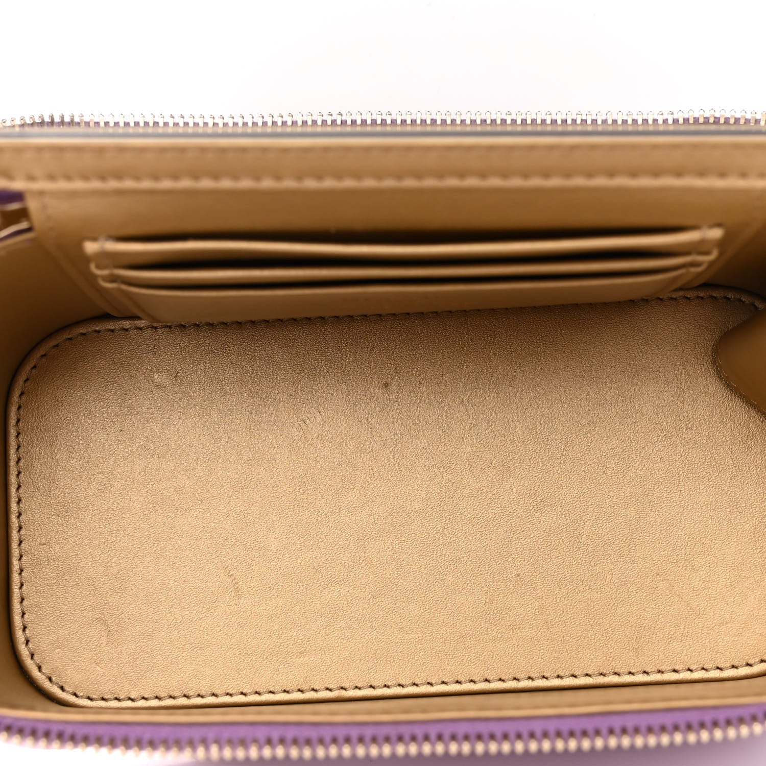 Chanel Lambskin Quilted Pearl Crush Small Vanity Case With Chain Purple 5 of 10