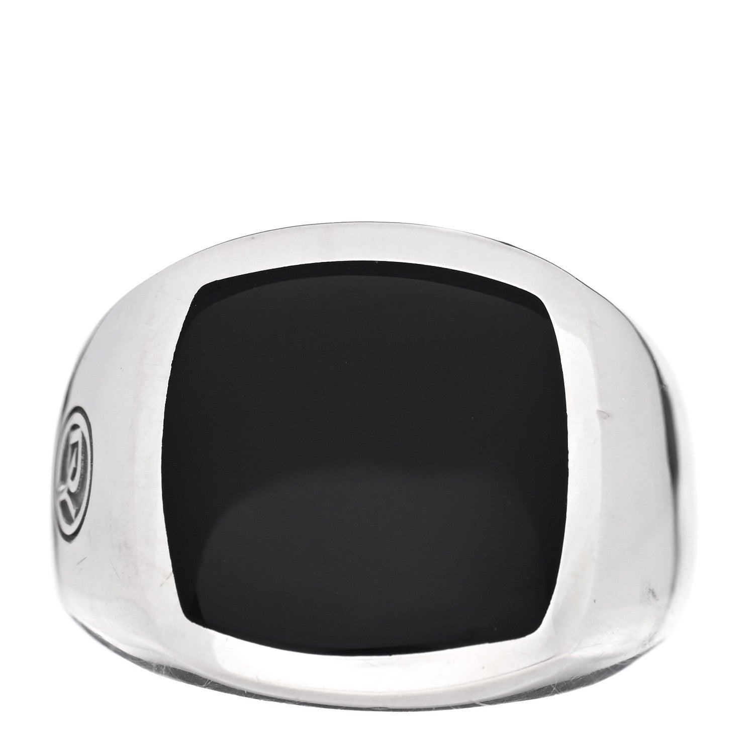 David Yurman Sterling Silver Black Onyx Signet Ring 63 10.5 1 of 4
