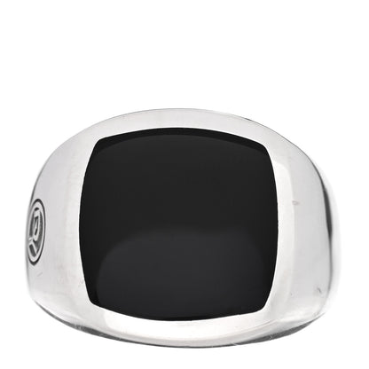 David Yurman Sterling Silver Black Onyx Signet Ring 63 10.5 1 of 4