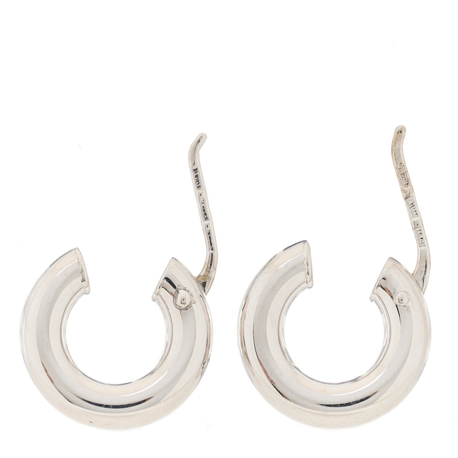 Roberto Coin 18K White Gold Mini Hoop Earrings 2 of 3