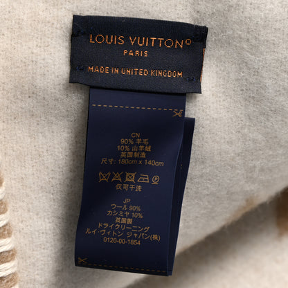 Louis Vuitton Wool Cashmere Monogram Blanket Beige 3 of 3