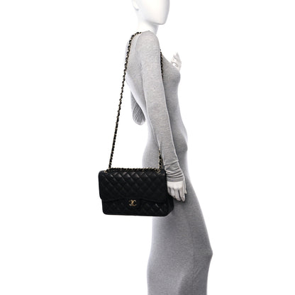 Chanel Caviar Quilted Jumbo Double Flap Black 2 of 12