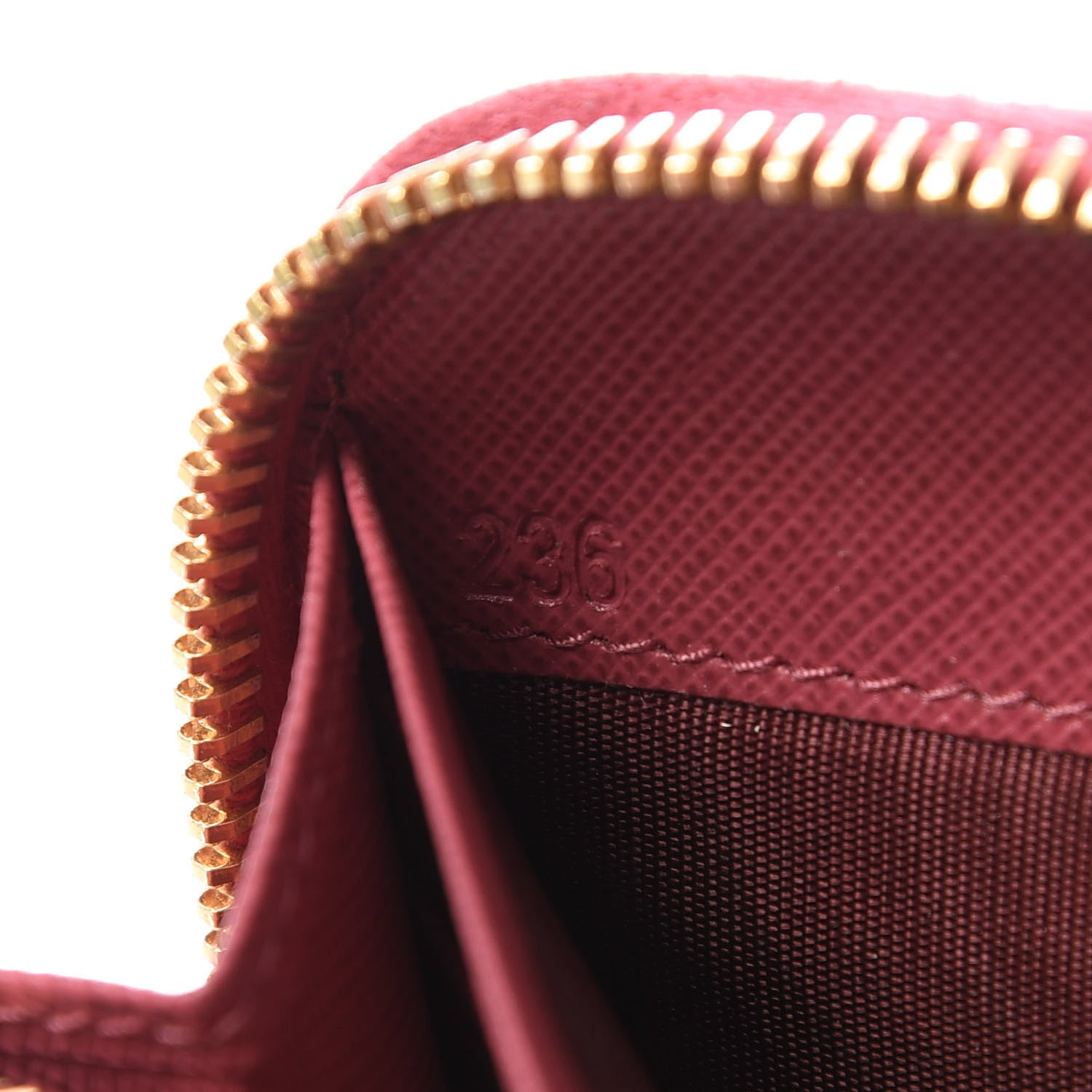 Prada Saffiano Zip Around Wallet Peonia 9 of 9