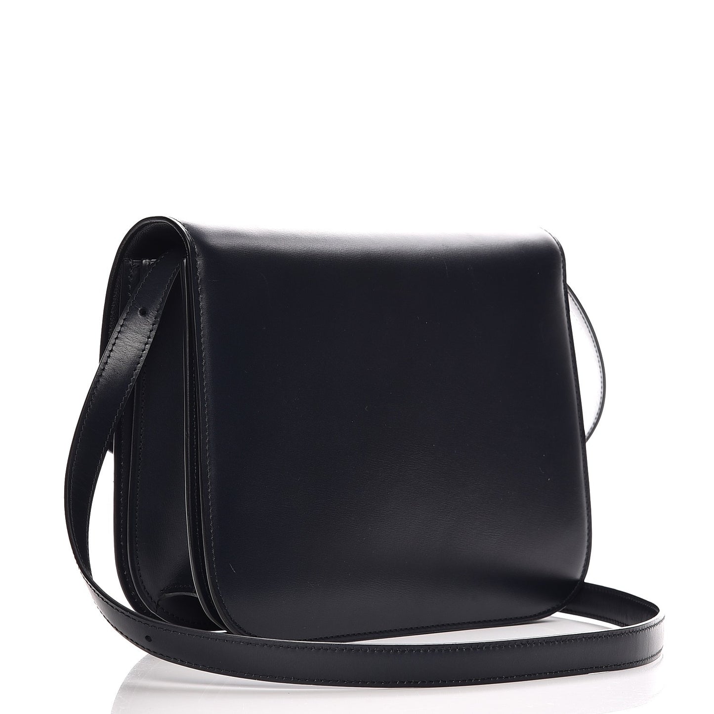 Box Calfskin Medium Classic Box Flap Bag Navy