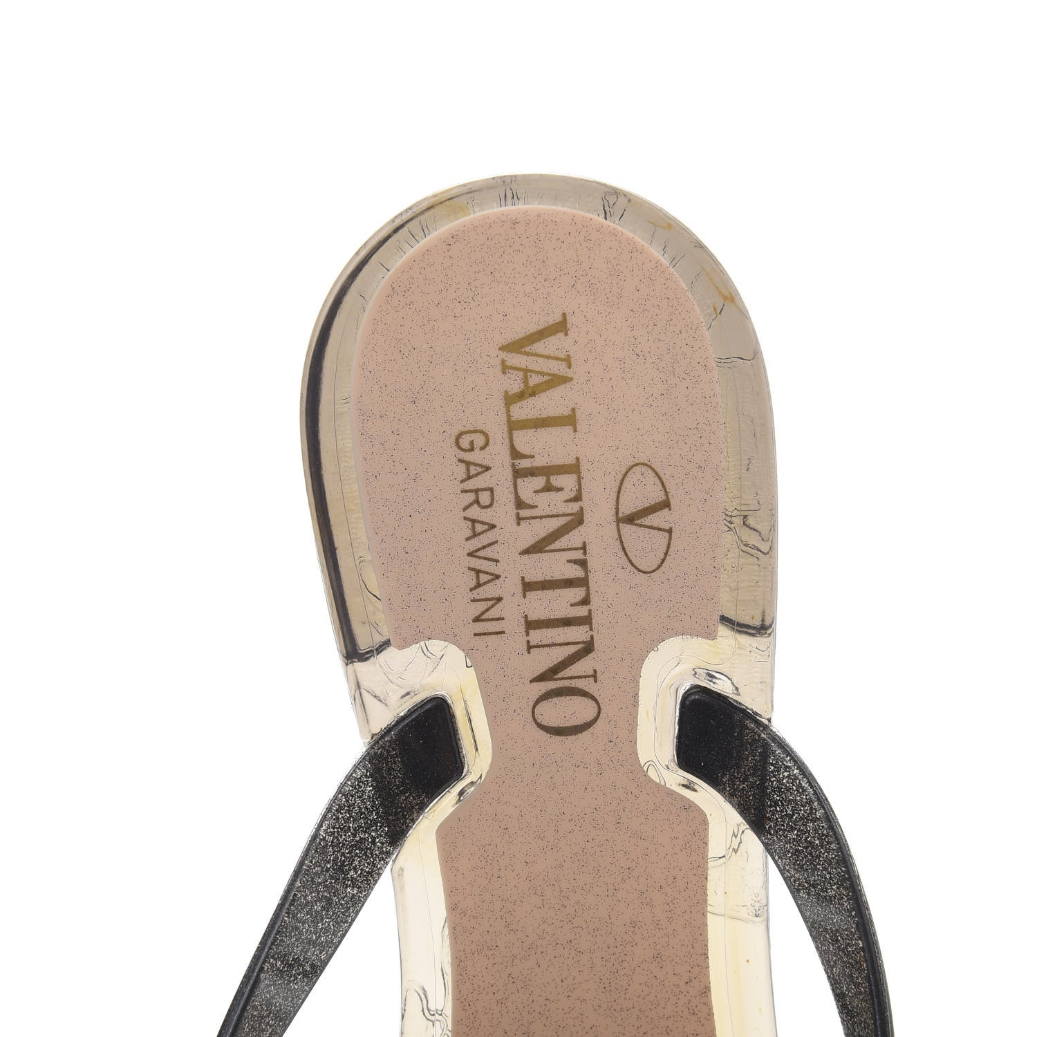 Valentino Garavani PVC Jelly Rockstud Bow Thong Sandals 37 Black 7 of 7
