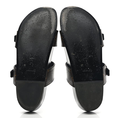 Louis Vuitton Monogram Bom Dia Mule Sandals 37.5 Black 5 of 10