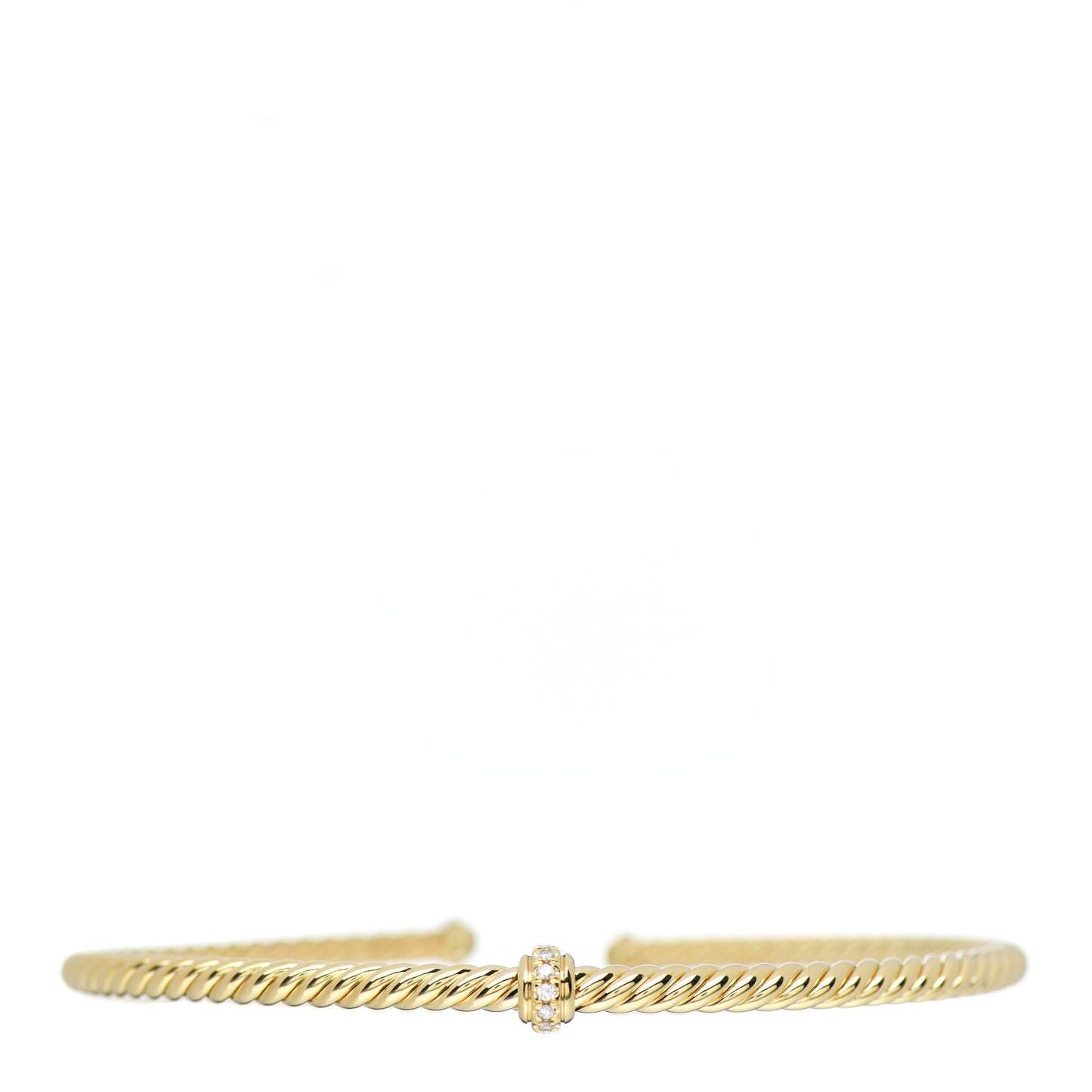 18K Yellow Gold Diamond 3mm Renaissance Center Station Bracelet