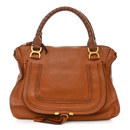 Chloe Calfskin Large Marcie Satchel Tan 1 of 13