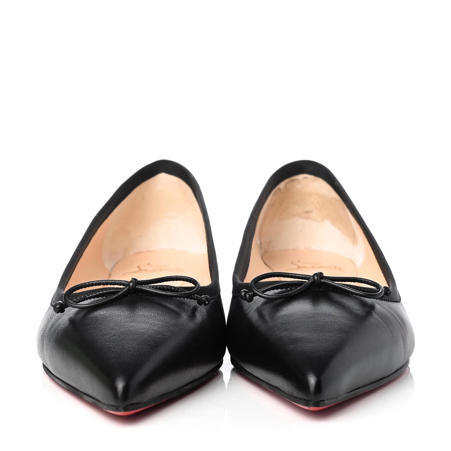 Christian Louboutin Nappa Spiked Hall Flats 38.5 Black 2 of 10