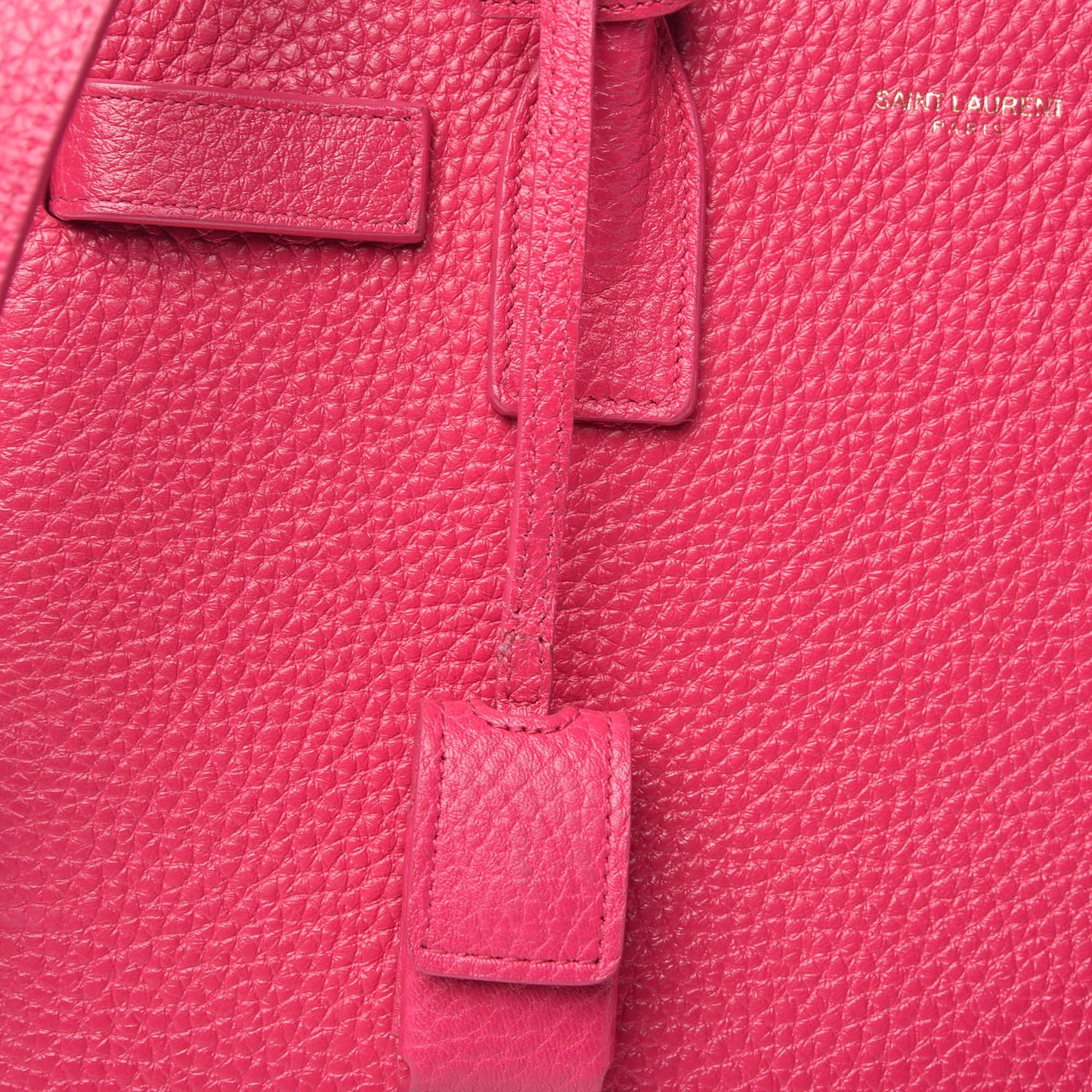 Grained Calfskin Baby Sac De Jour Lipstick Fuchsia