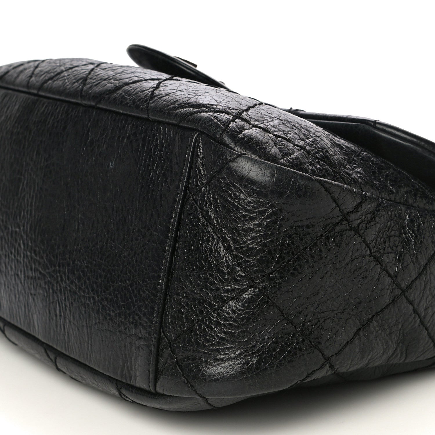 Chanel Glazed Calfskin Stitched On The Road Flap Black 10 of 19