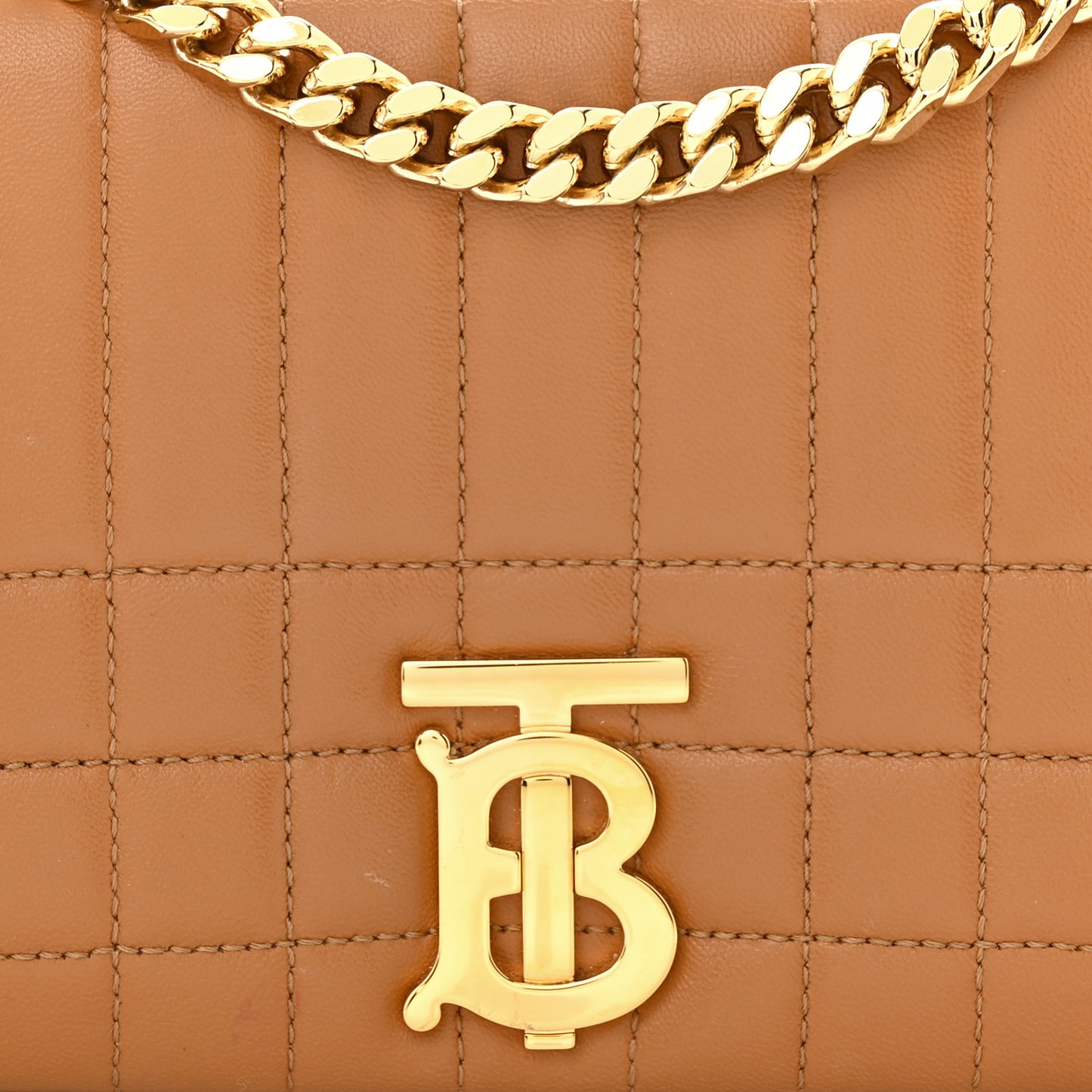 Lambskin Quilted Small Lola Bag Maple Brown
