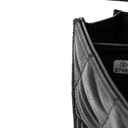 Chanel Caviar Quilted Large Boy Gusset Flap Wallet Black 9 of 9