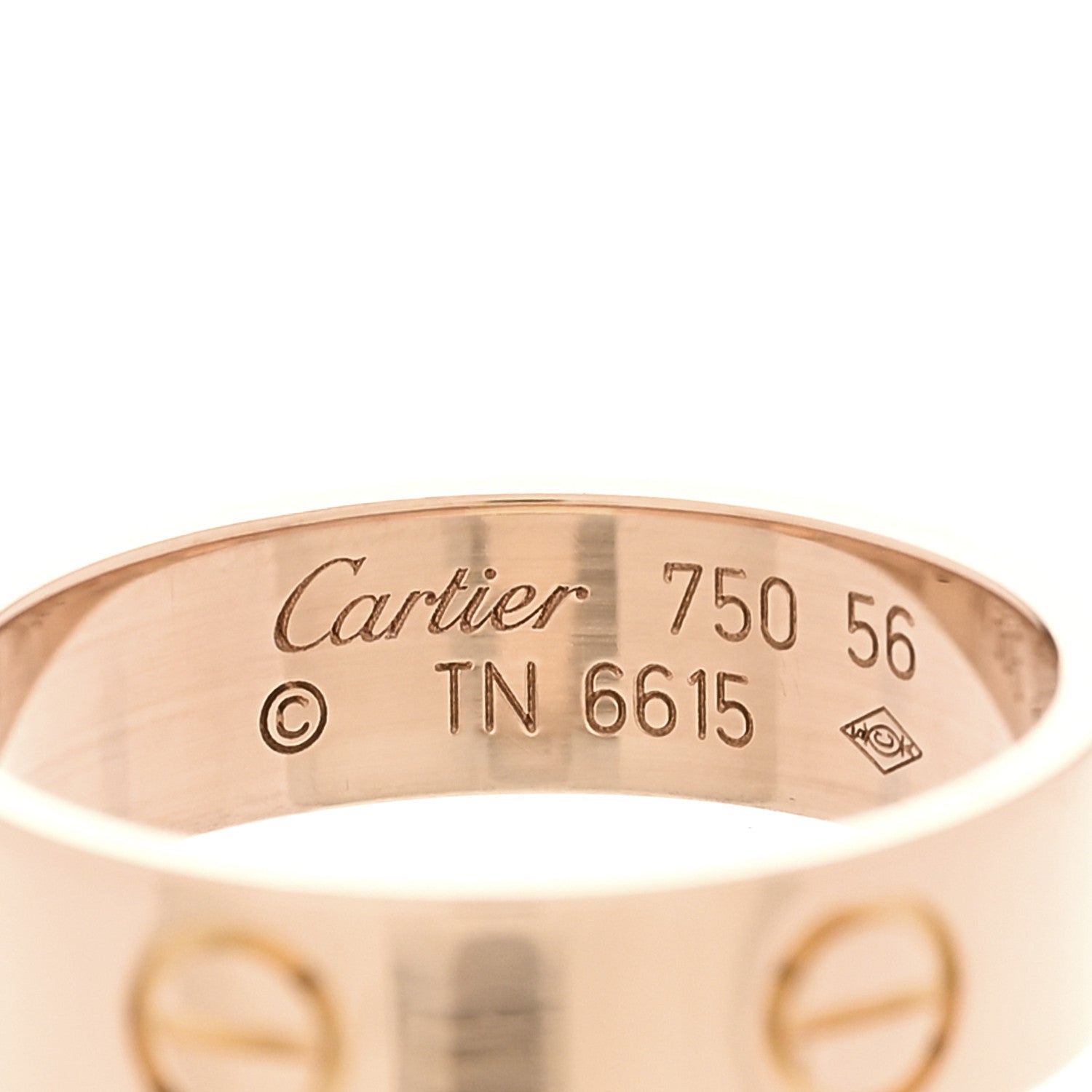Cartier 18K Pink Gold 5.5mm LOVE Ring 56 7.5 4 of 5