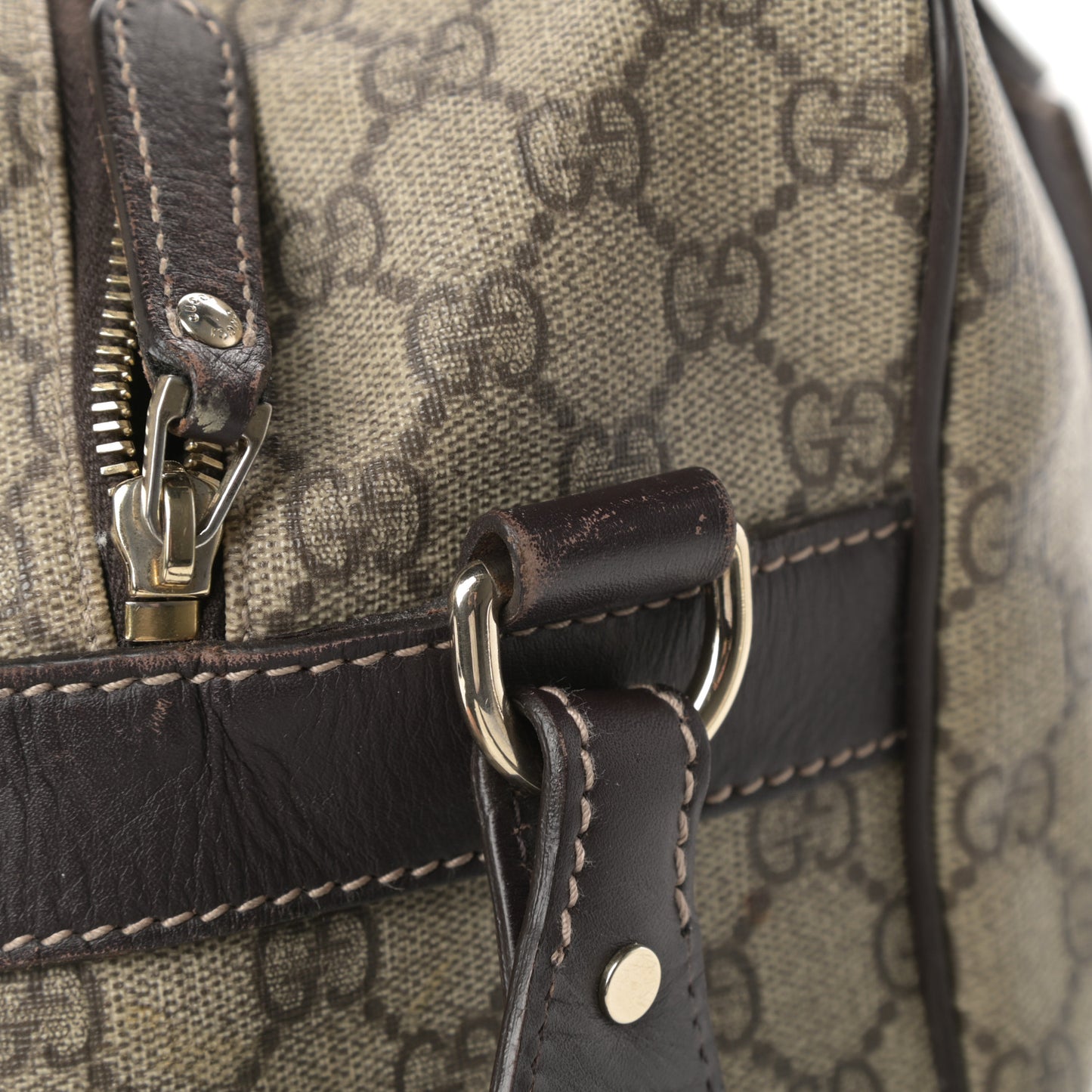 GG Plus Monogram Medium Carry On Duffle Dark Brown