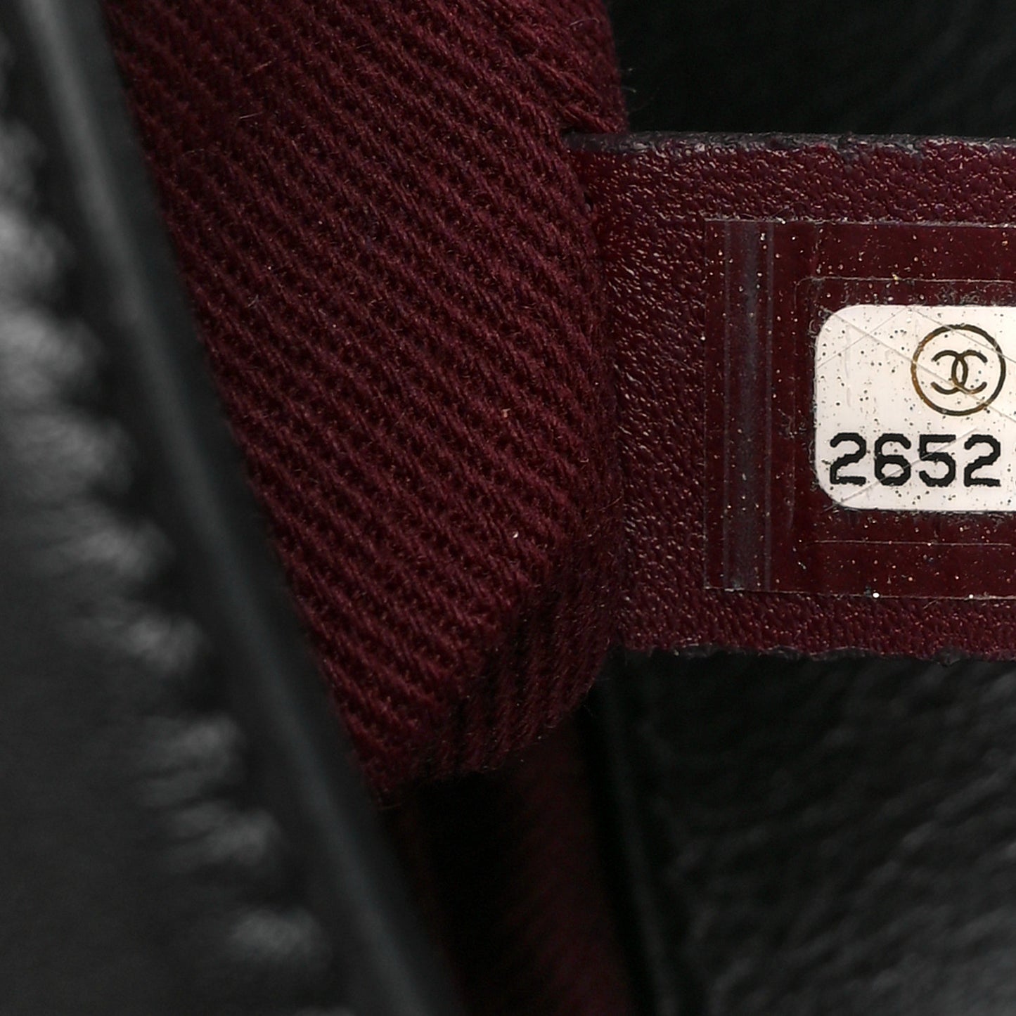 Calfskin Chevron Stitched Coco Waist Bag Black