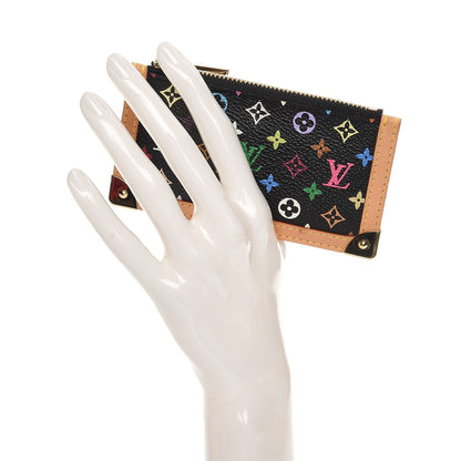 Louis Vuitton Monogram Multicolor Key Pouch Black 2 of 6