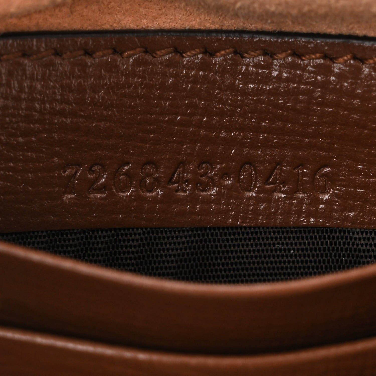Gucci GG Supreme Monogram Azalea Calfskin Mini Retro Interlocking G Half Moon Bag Beige Ebony Brown Sugar 7 of 11