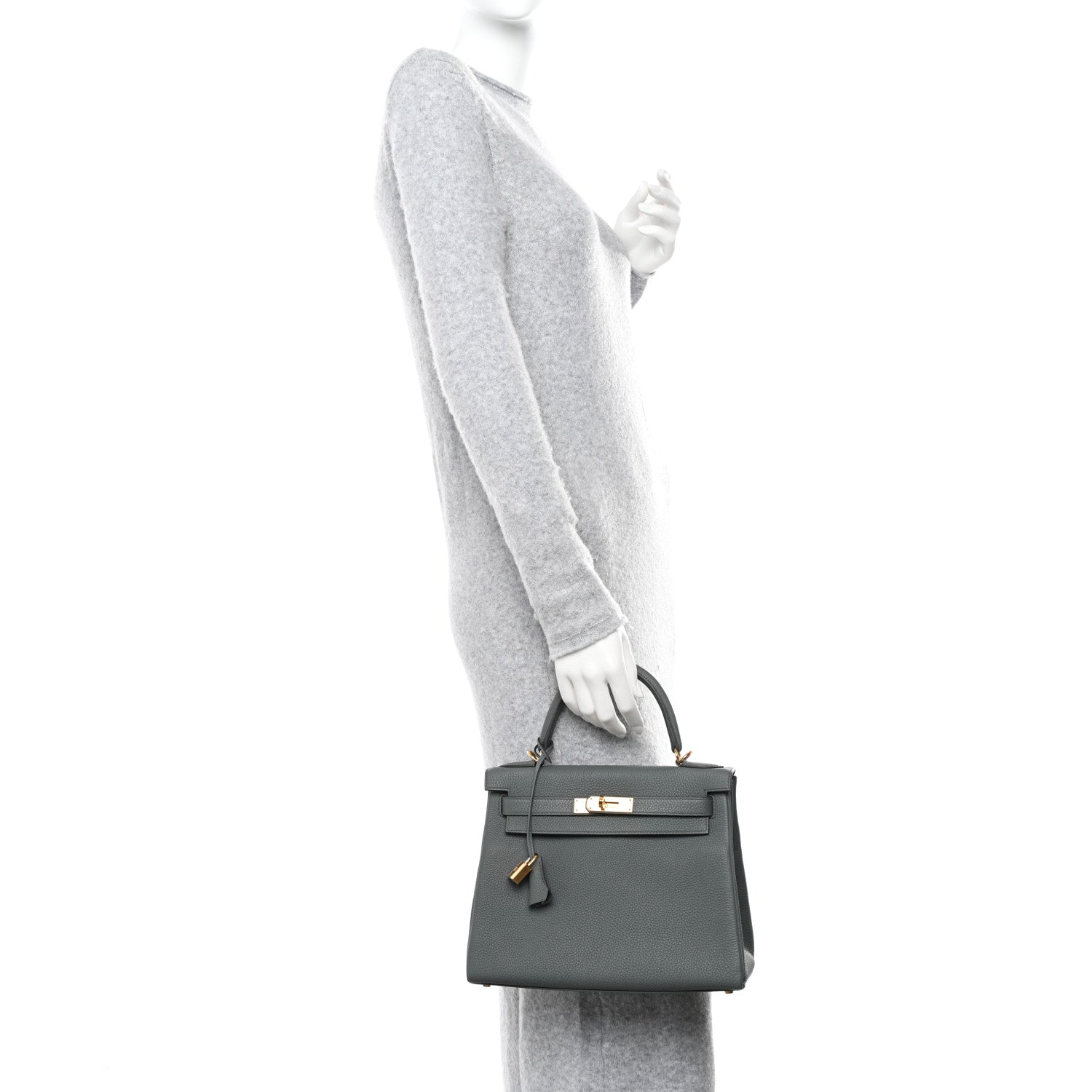 Hermes Togo Kelly Retourne 28 Vert Amande 2 of 12