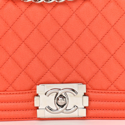 Chanel Caviar Quilted Medium Boy Flap Orange 8 of 11