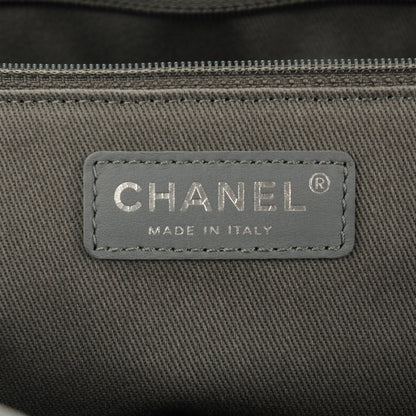 Chanel Calfskin Quilted Small Shopping In Chains Tote Light Grey 7 of 8