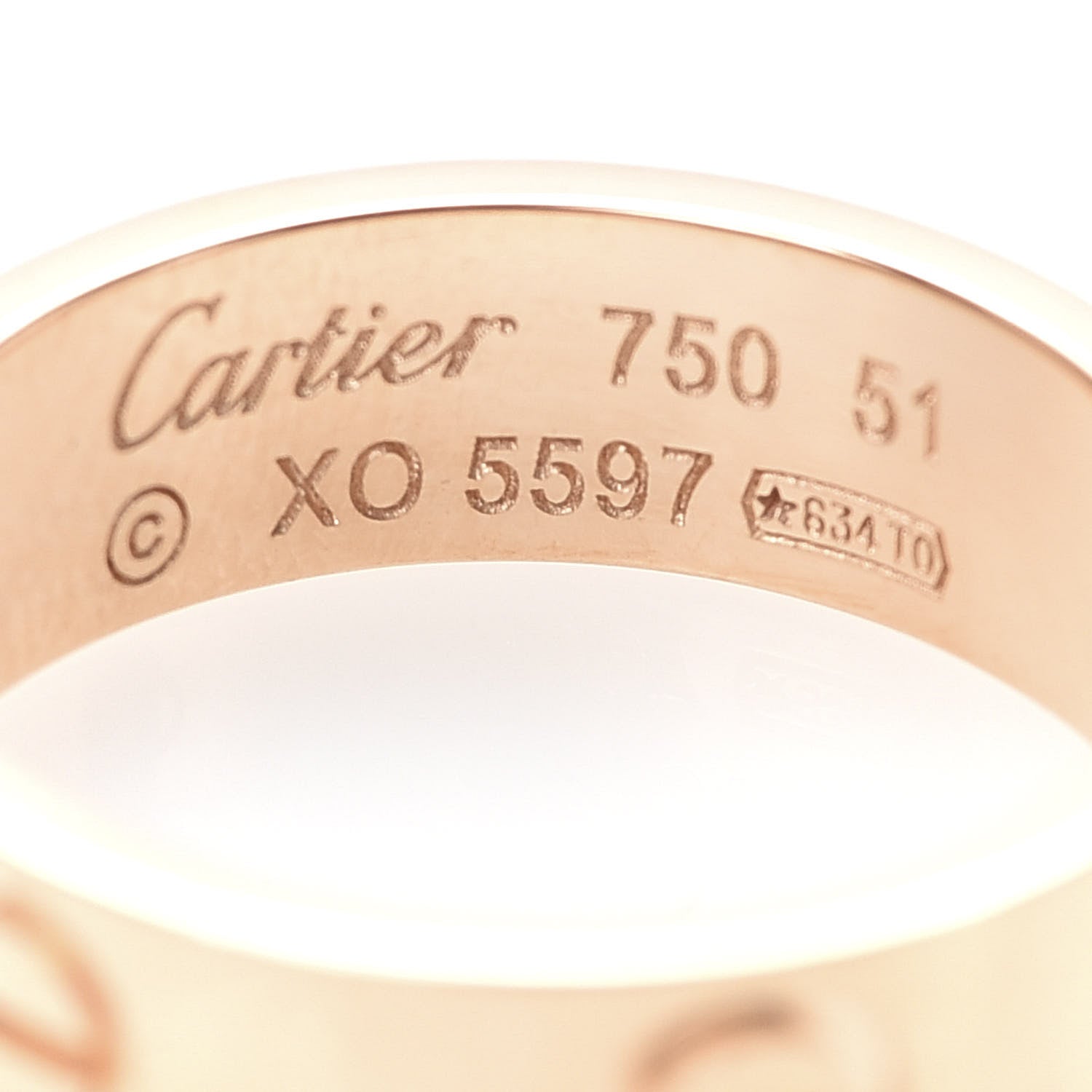 Cartier 18K Pink Gold 5.5mm LOVE Ring 51 5.75 4 of 5