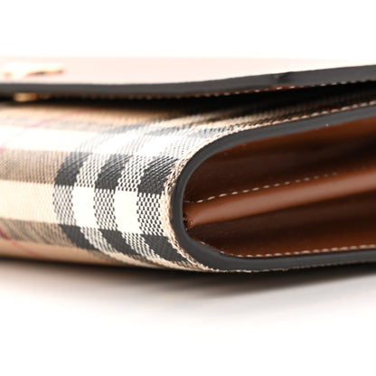 Burberry Calfskin Vintage Check Wallet With Detachable Strap Archive Beige Tan 9 of 14