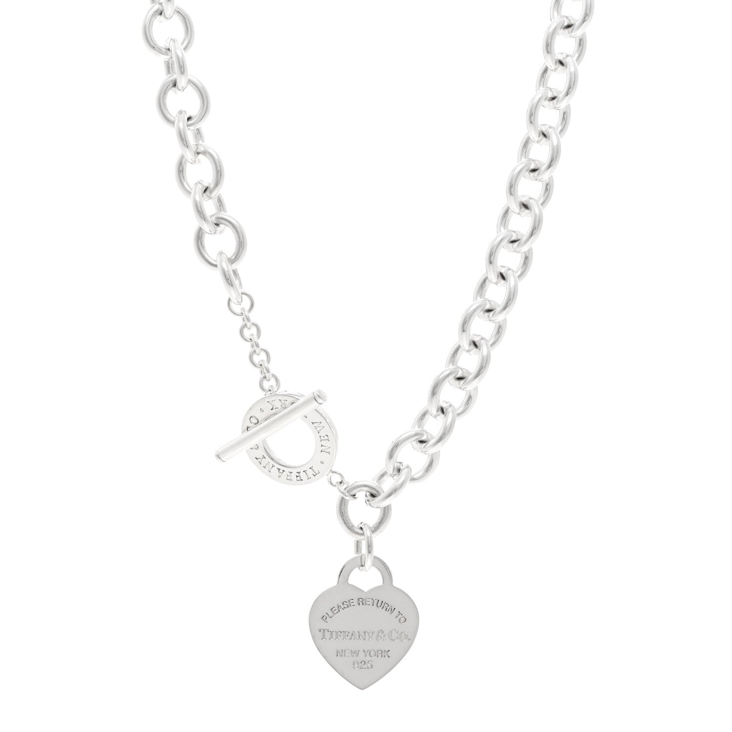 Tiffany Sterling Silver Return to Tiffany Heart Tag Toggle Necklace 1 of 4