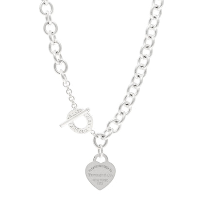Tiffany Sterling Silver Return to Tiffany Heart Tag Toggle Necklace 1 of 4