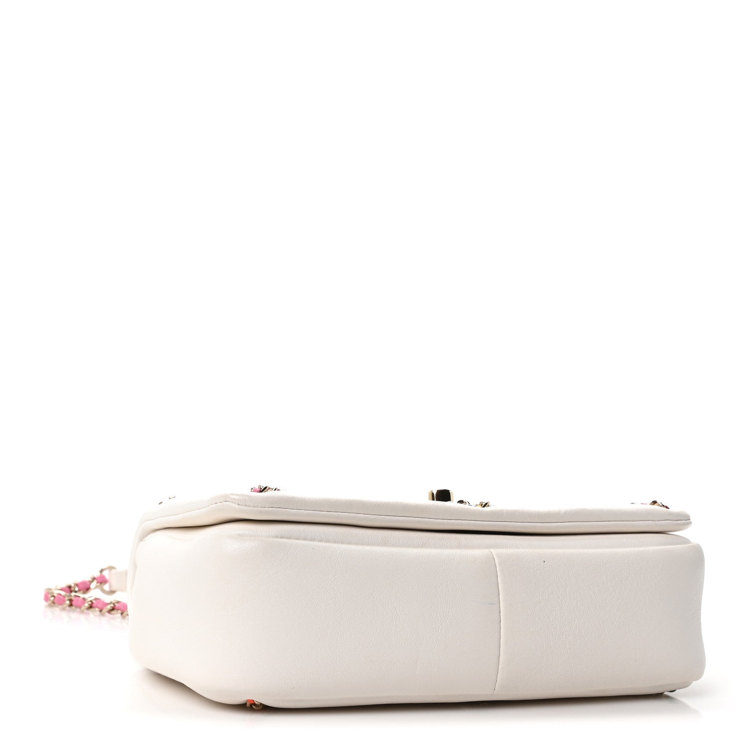 Chanel Lambskin Small Entwined Chain Flap White Multicolor 4 of 10