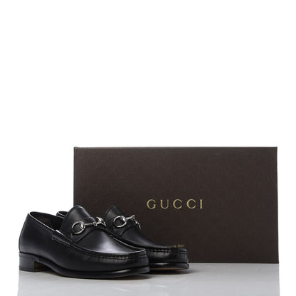 Gucci Calfskin Mens 1953 Horsebit Loafers 8.5 Black 10 of 11