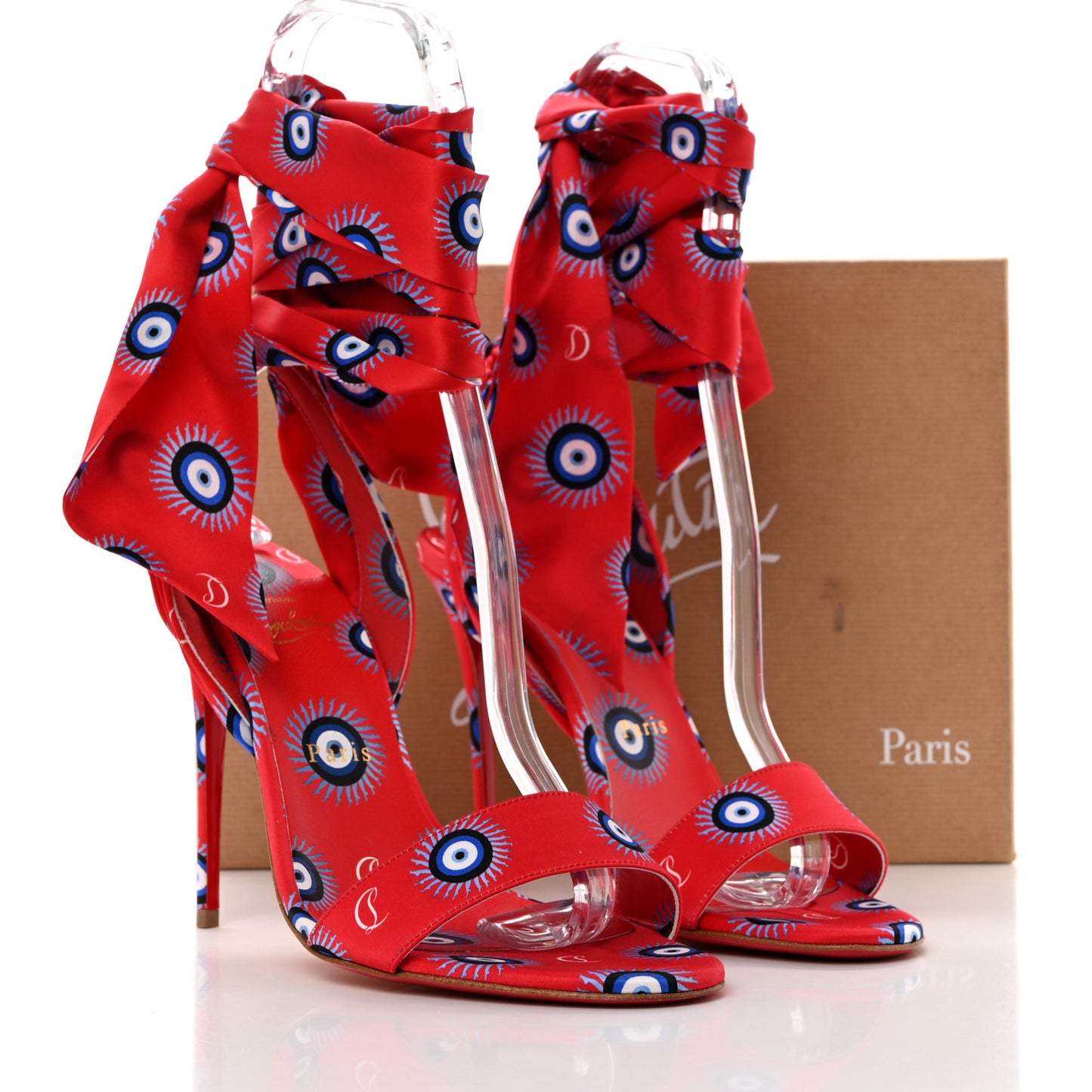 Crepe Satin Greekaba Du Desert 100 Eye Sandal 41 Red