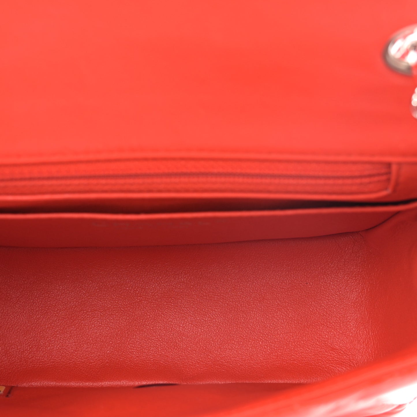 Patent Quilted Mini Square Flap Red