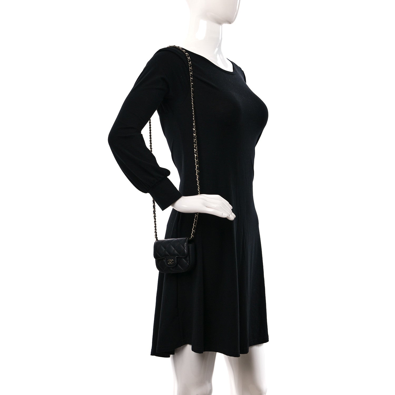 Chanel Caviar Quilted Mini Clutch With Chain Black 2 of 11