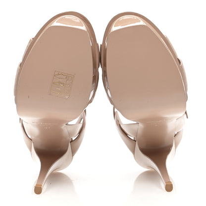Saint Laurent Vitello Vernice Tribute 105 Sandals 37 Soft Powder 5 of 8