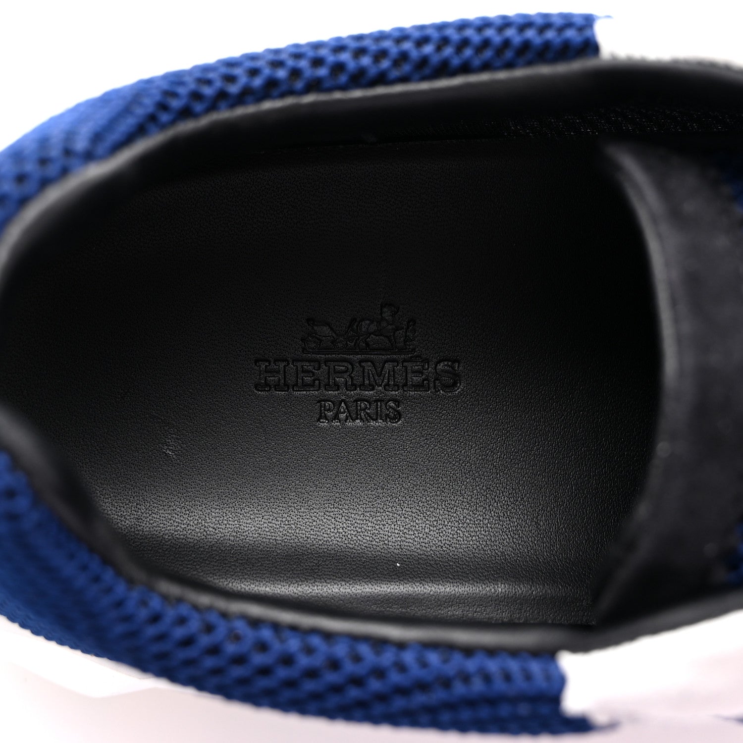 FASHIONPHILE Air Mesh Suede Goatskin Bouncing Sneakers 40 Marine Multicolor 8 of 10