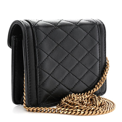 Saint Laurent Lambskin Quilted Micro Gaby Bag Black 3 of 10