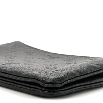 Louis Vuitton Empreinte Double Zip Pochette Black 9 of 10