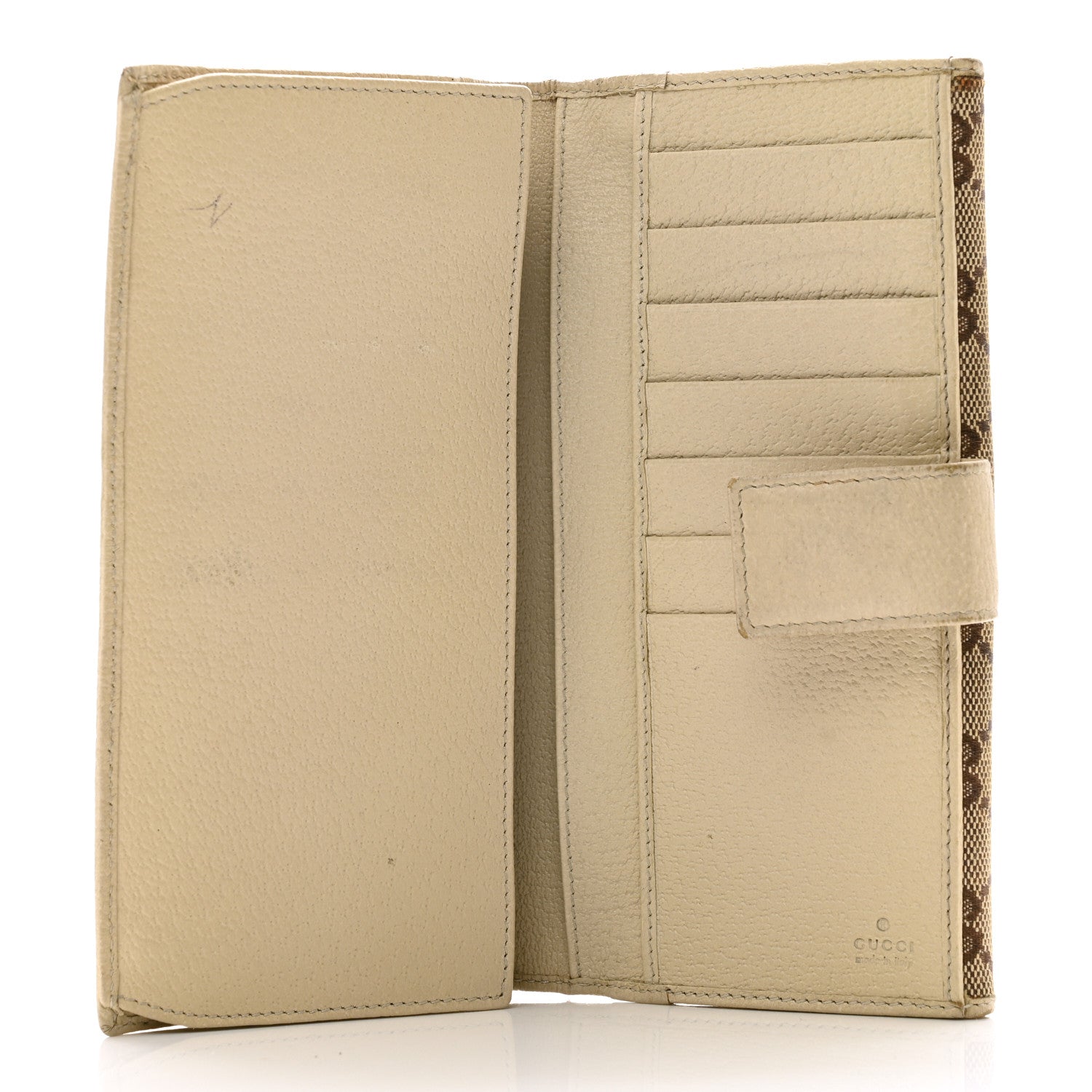 Gucci Monogram Metal Bar Continental Flap Wallet Off White 5 of 11